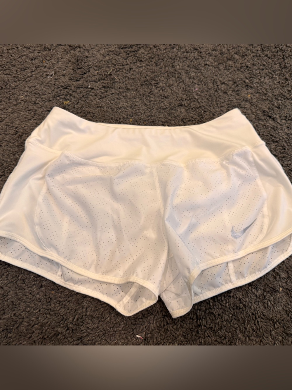 Nike White Women's Athletic Running Shorts